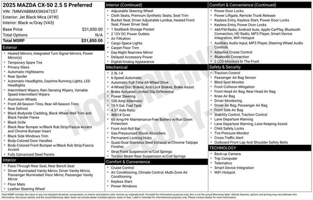 2025 Mazda CX-50 2.5 S Preferred Package