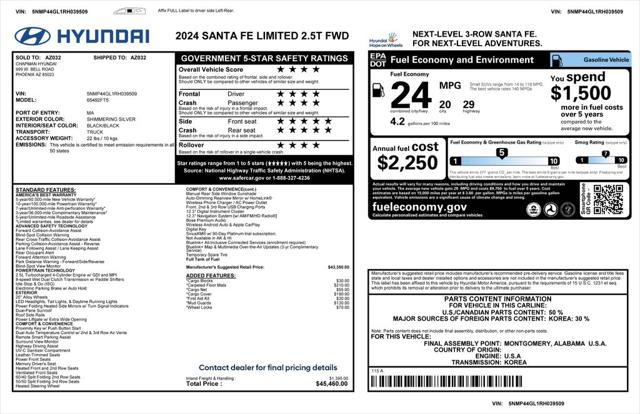 2024 Hyundai Santa Fe Limited 2024 Hyundai Santa Fe Limited