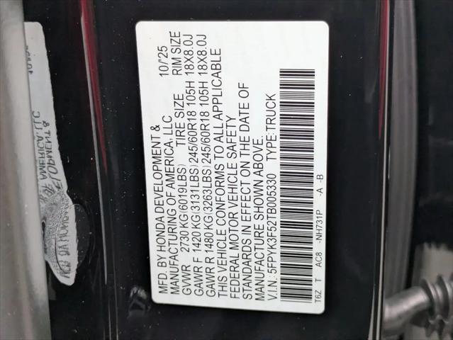 2026 Honda Ridgeline RTL