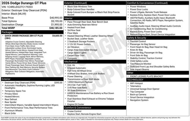 2026 Dodge Durango GT Plus AWD