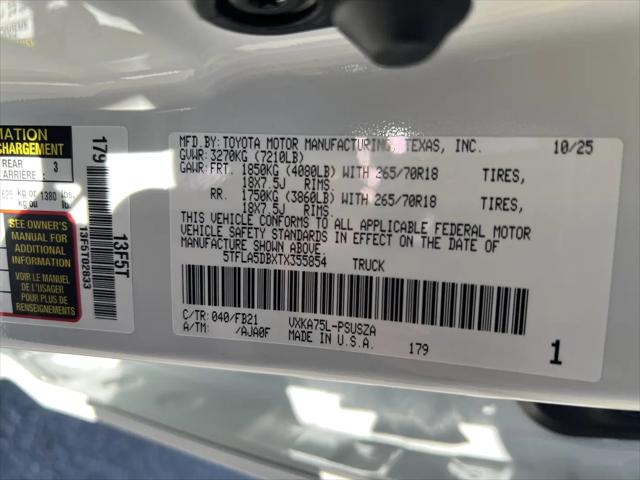 2026 Toyota Tundra SR5 CrewMax 5.5' Bed