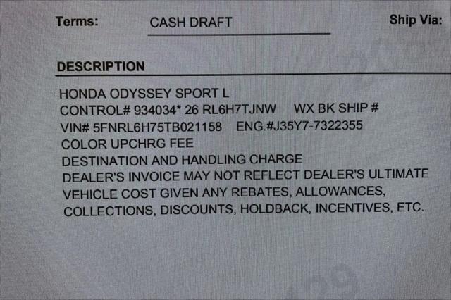 2026 Honda Odyssey Sport-L