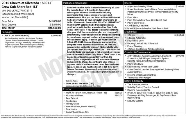 2015 Chevrolet Silverado 1500 1LT 2015 Chevrolet Silverado 1500 1LT