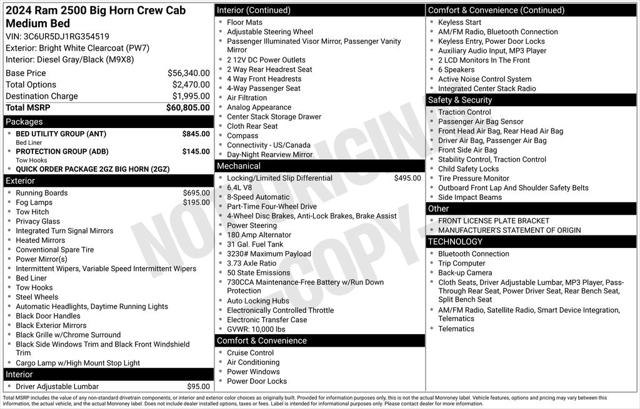 2024 Ram 2500 Big Horn Crew Cab 4x4 6'4" Box