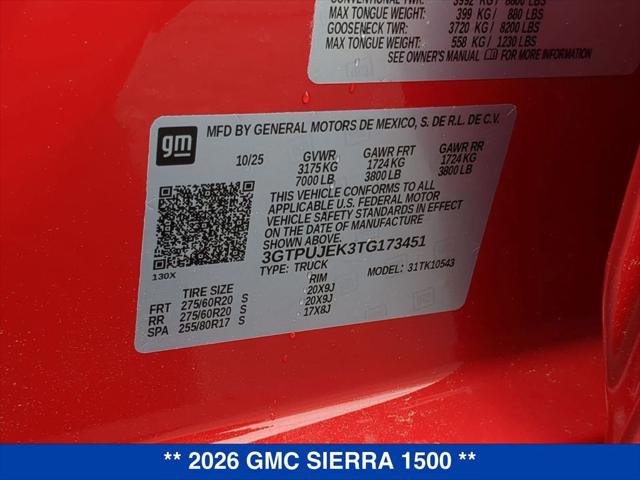2026 GMC Sierra 1500 Crew Cab, Short Bed, Elevation, 4WD