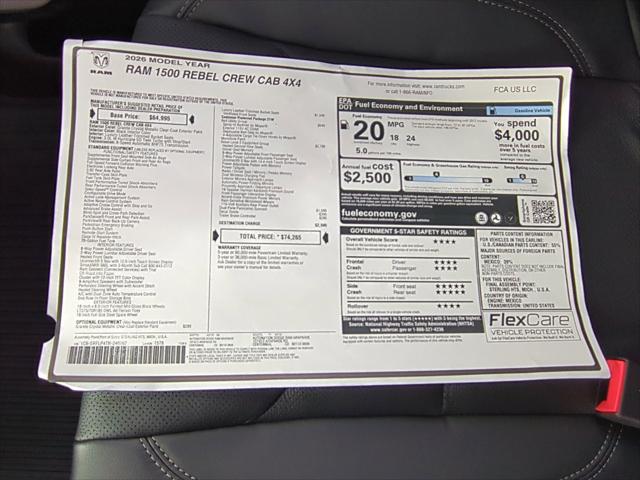 2026 Ram 1500 Rebel Crew Cab 4x4 57 Box