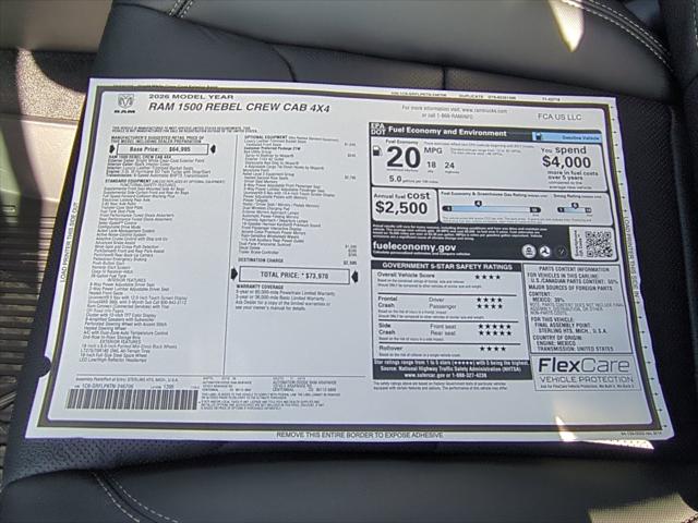 2026 Ram 1500 Rebel Crew Cab 4x4 5'7" Box