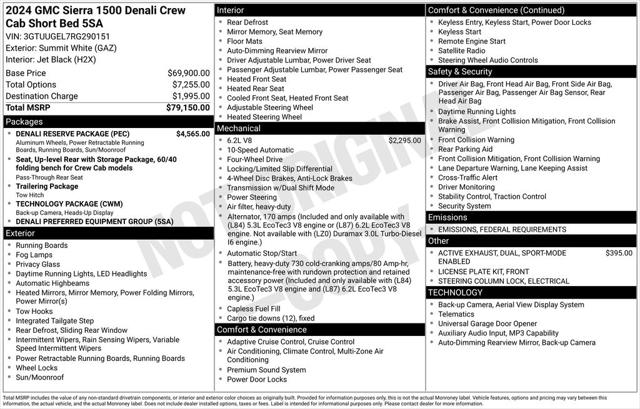 2024 GMC Sierra 1500 4WD Crew Cab Short Box Denali