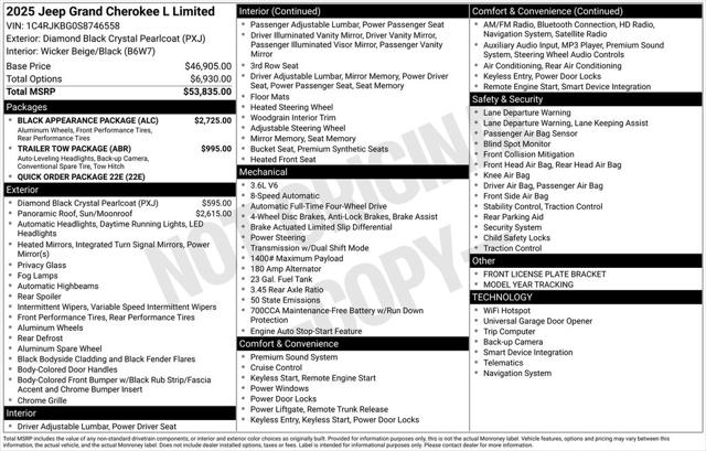 2025 Jeep Grand Cherokee GRAND CHEROKEE L LIMITED 4X4