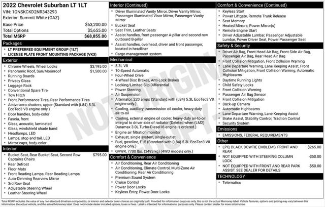 2022 Chevrolet Suburban 4WD LT 2022 Chevrolet Suburban 4WD LT