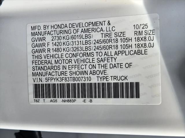 2026 Honda Ridgeline Black Edition