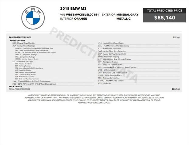 2018 BMW M3 Base