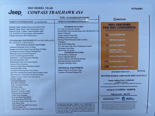 2023 Jeep Compass Trailhawk 4x4