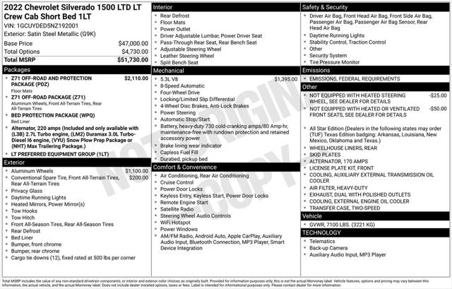 2022 Chevrolet Silverado 1500 LTD 4WD Crew Cab Short Bed LT 2022 Chevrolet Silverado 1500 LTD 4WD Crew Cab Short Bed LT