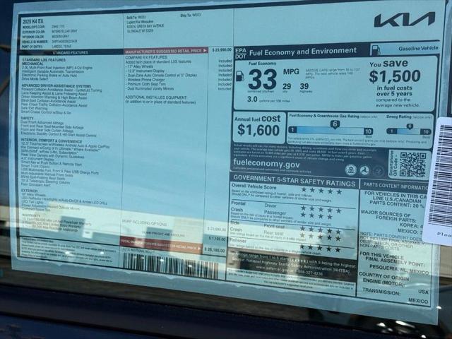 2025 Kia K4 EX