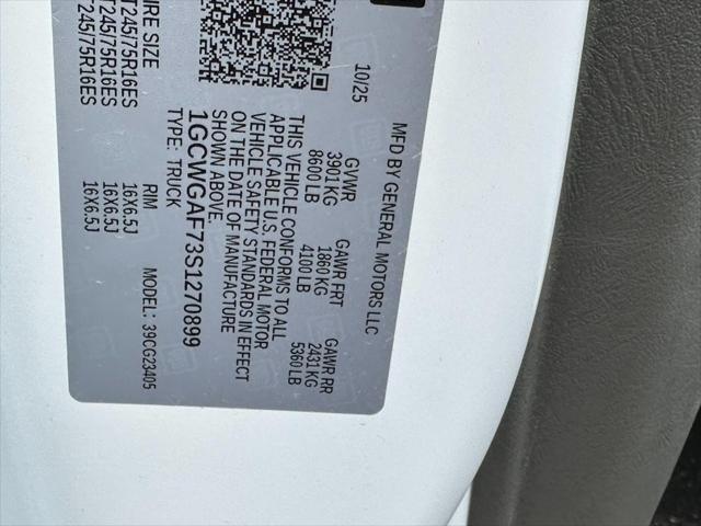 2025 Chevrolet Express Cargo Van RWD 2500 Regular Wheelbase WT