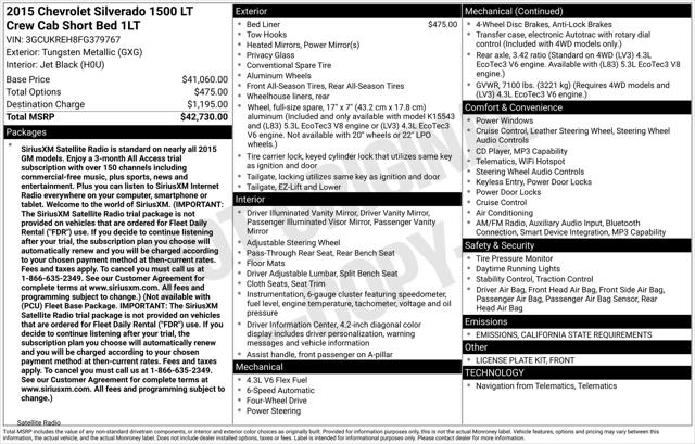 2015 Chevrolet Silverado 1500 1LT 2015 Chevrolet Silverado 1500 1LT