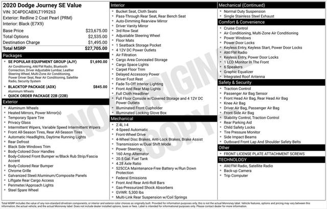 2020 Dodge Journey SE Value 2020 Dodge Journey SE Value