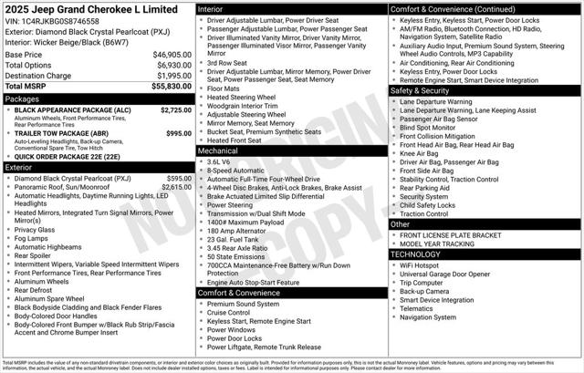 2025 Jeep Grand Cherokee GRAND CHEROKEE L LIMITED 4X4 2025 Jeep Grand Cherokee GRAND CHEROKEE L LIMITED 4X4