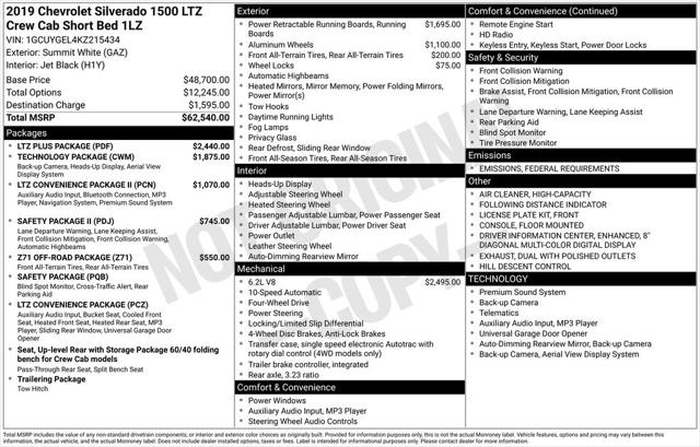 2019 Chevrolet Silverado 1500 LTZ 2019 Chevrolet Silverado 1500 LTZ