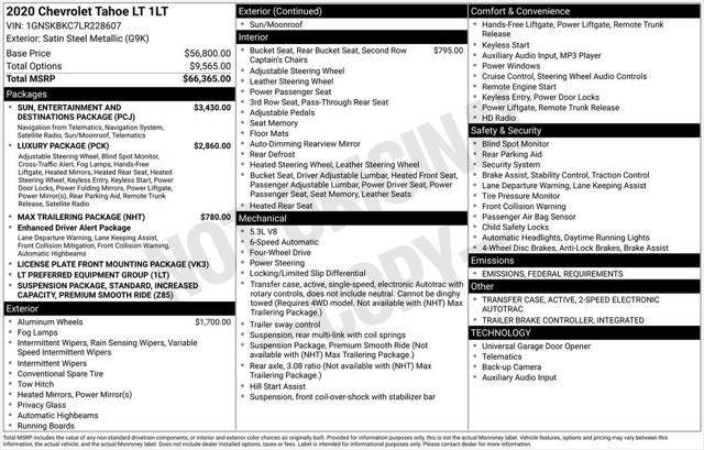 2020 Chevrolet Tahoe 4WD LT 2020 Chevrolet Tahoe 4WD LT