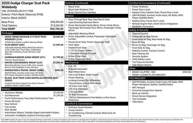 2020 Dodge Charger Scat Pack Widebody RWD 2020 Dodge Charger Scat Pack Widebody RWD