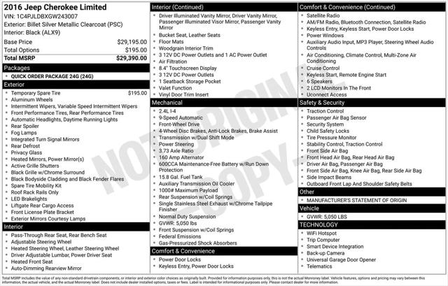 2016 Jeep Cherokee Limited