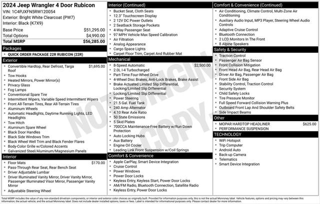2024 Jeep Wrangler 4-Door Rubicon 4x4 2024 Jeep Wrangler 4-Door Rubicon 4x4