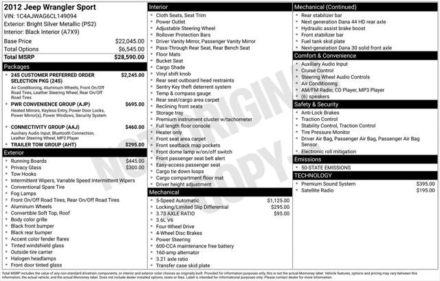 2012 Jeep Wrangler Sport