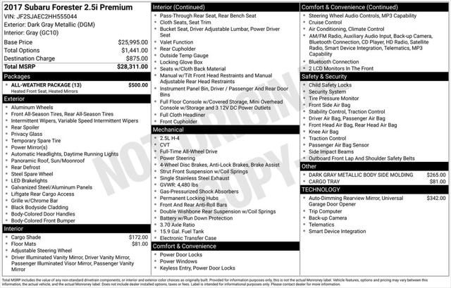 2017 Subaru Forester 2.5i Premium 2017 Subaru Forester 2.5i Premium