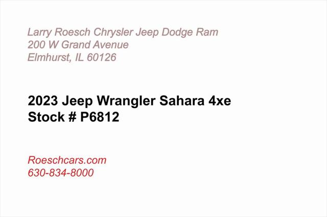 2023 Jeep Wrangler 4xe Sahara 4x4 2023 Jeep Wrangler 4xe Sahara 4x4