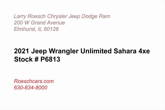 2021 Jeep Wrangler 4xe Unlimited Sahara 4x4 2021 Jeep Wrangler 4xe Unlimited Sahara 4x4