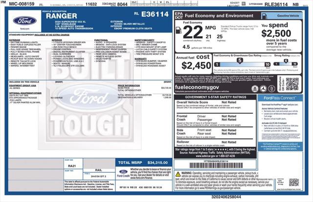 2024 Ford Ranger XL 2024 Ford Ranger XL