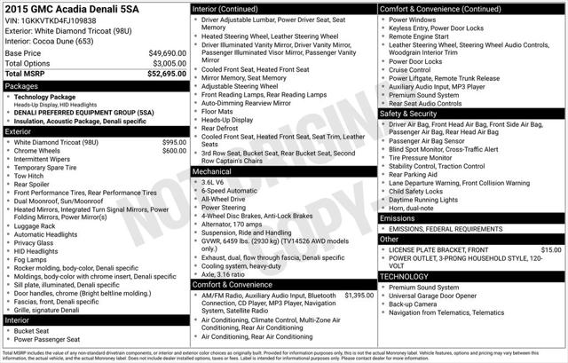 2015 GMC Acadia Denali 2015 GMC Acadia Denali