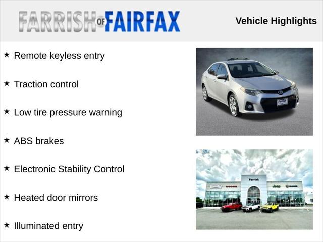 2015 Toyota Corolla S 2015 Toyota Corolla S