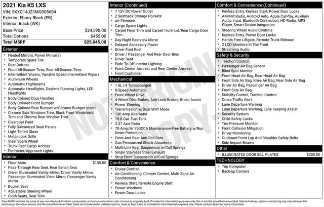 2021 Kia K5 LXS 2021 Kia K5 LXS