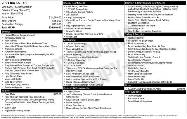 2021 Kia K5 LXS 2021 Kia K5 LXS
