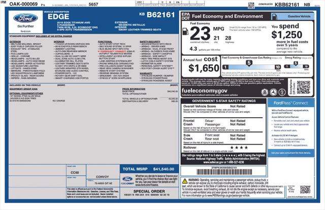 2019 Ford Edge Titanium 2019 Ford Edge Titanium