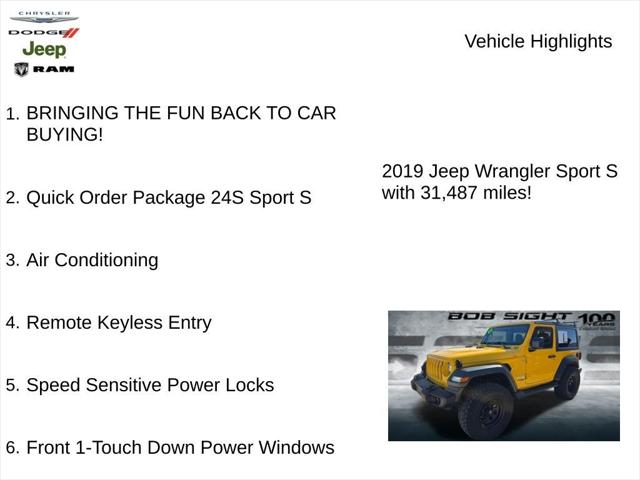 2019 Jeep Wrangler Sport S 4x4