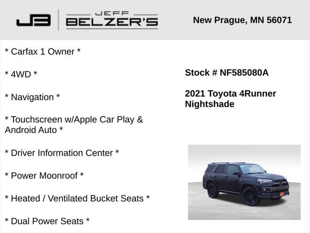 2021 Toyota 4Runner Nightshade Special Edition 2021 Toyota 4Runner Nightshade Special Edition