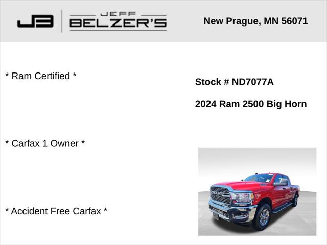 2024 RAM 2500 Big Horn Crew Cab 4x4 64 Box 2024 RAM 2500 Big Horn Crew Cab 4x4 64 Box