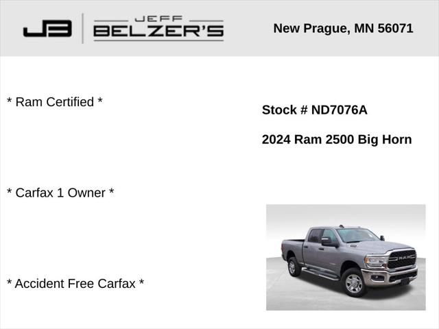 2024 RAM 2500 Big Horn Crew Cab 4x4 64 Box 2024 RAM 2500 Big Horn Crew Cab 4x4 64 Box