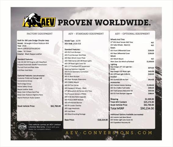 2026 Jeep Wrangler WRANGLER 4-DOOR RUBICON 2026 Jeep Wrangler WRANGLER 4-DOOR RUBICON