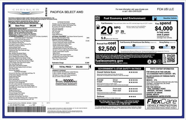 2026 Chrysler Pacifica PACIFICA SELECT AWD