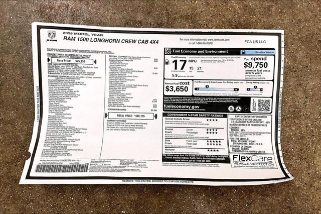 2026 Ram 1500 Limited Longhorn Crew Cab 4x4 57 Box