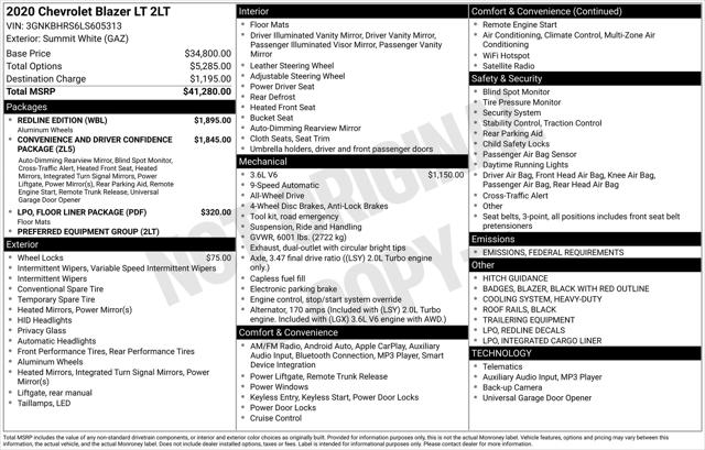 2020 Chevrolet Blazer AWD 2LT 2020 Chevrolet Blazer AWD 2LT