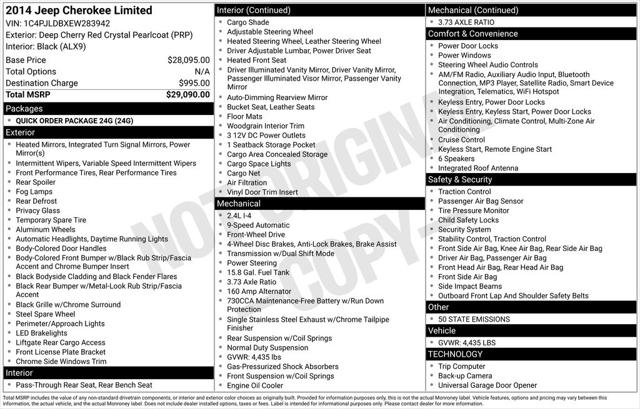 2014 Jeep Cherokee Limited 2014 Jeep Cherokee Limited