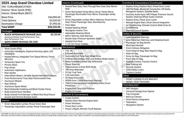 2025 Jeep Grand Cherokee GRAND CHEROKEE LIMITED 4X4 2025 Jeep Grand Cherokee GRAND CHEROKEE LIMITED 4X4