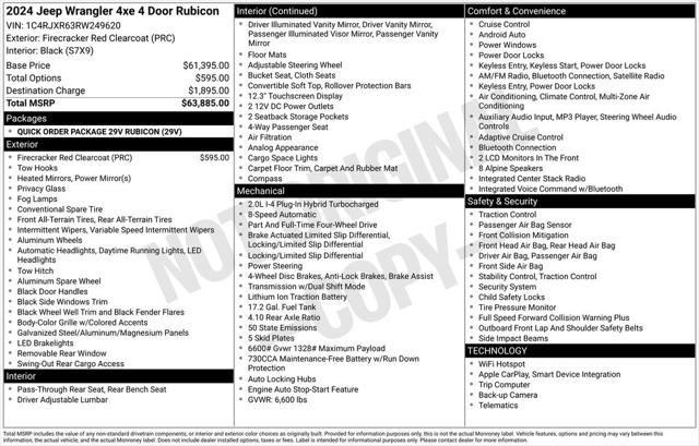 2024 Jeep Wrangler 4xe Rubicon 4xe 2024 Jeep Wrangler 4xe Rubicon 4xe