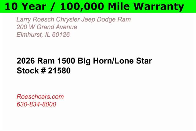 2026 RAM Ram 1500 RAM 1500 BIG HORN CREW CAB 4X4 57 BOX 2026 RAM Ram 1500 RAM 1500 BIG HORN CREW CAB 4X4 57 BOX